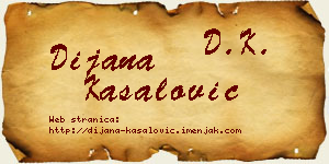 Dijana Kasalović vizit kartica